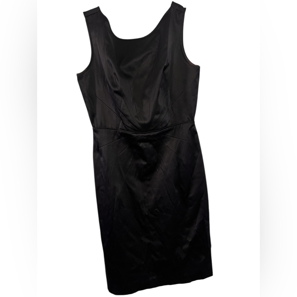 Banana Republic Black Dress Size 4 Satin Sateen Classic Office Preppy